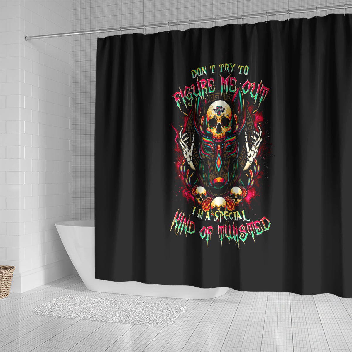 anubis-skull-shower-curtain-skull-anubis-dont-try-to-figured-me-out