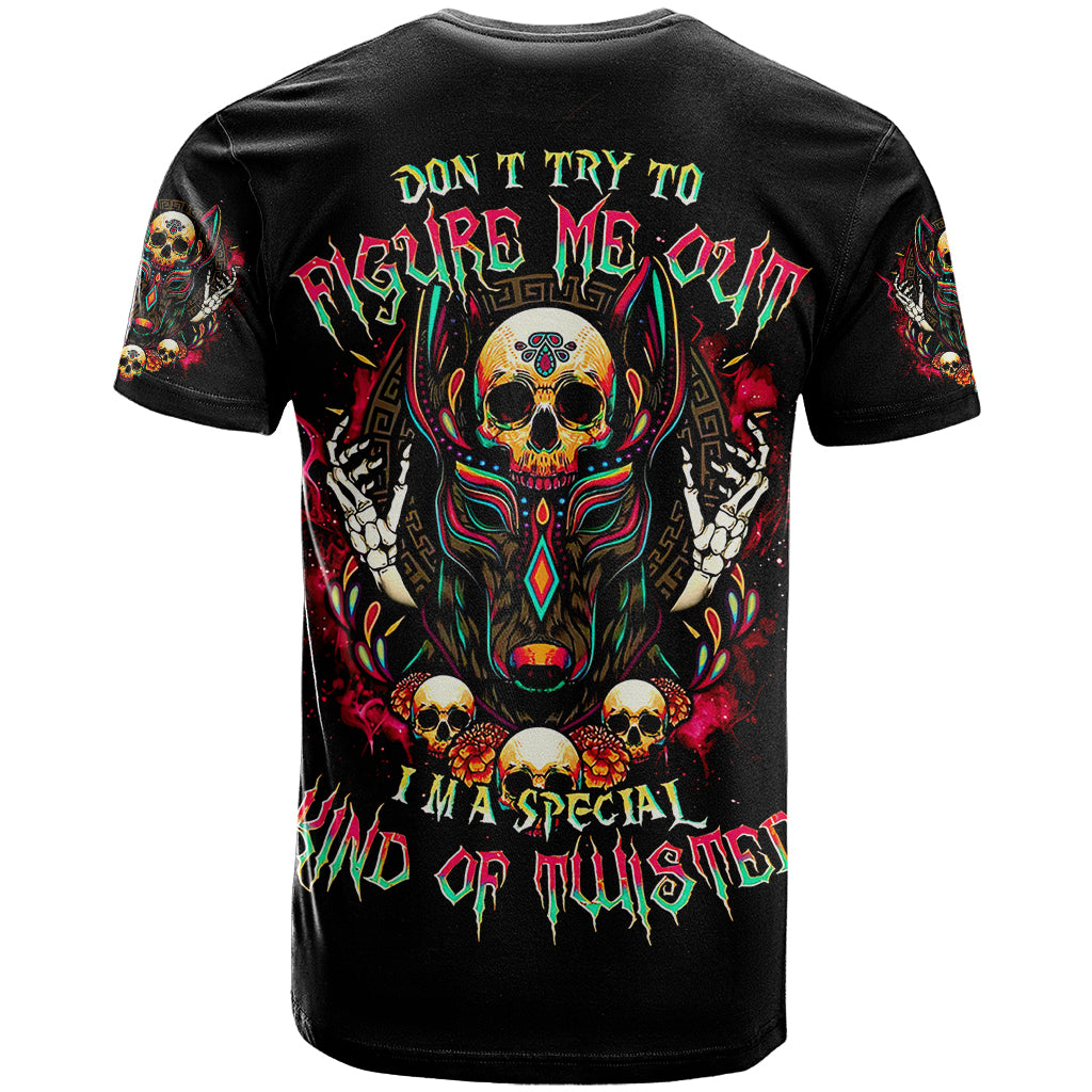 Anubis Skull T Shirt Skull Anubis Don't Try To Figured Me Out - Wonder Print Shop
