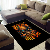 Flower Skull Area Rug Litte Bit Of Heaven With A Wild Side - Wonder Print Shop