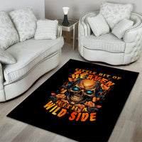 Flower Skull Area Rug Litte Bit Of Heaven With A Wild Side - Wonder Print Shop