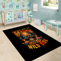 Flower Skull Area Rug Litte Bit Of Heaven With A Wild Side - Wonder Print Shop