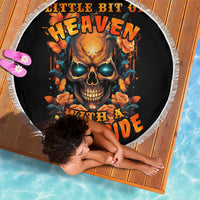 Flower Skull Beach Blanket Litte Bit Of Heaven With A Wild Side - Wonder Print Shop