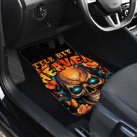 Flower Skull Car Mats Litte Bit Of Heaven With A Wild Side - Wonder Print Shop