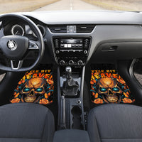 Flower Skull Car Mats Litte Bit Of Heaven With A Wild Side - Wonder Print Shop