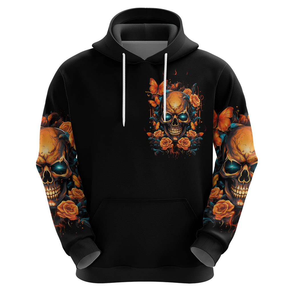 Flower Skull Hoodie Litte Bit Of Heaven With A Wild Side - Wonder Print Shop