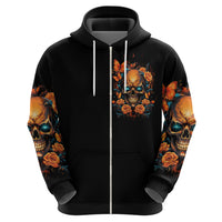 Flower Skull Hoodie Litte Bit Of Heaven With A Wild Side - Wonder Print Shop