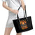 Flower Skull Leather Tote Bag Litte Bit Of Heaven With A Wild Side - Wonder Print Shop