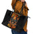 Flower Skull Leather Tote Bag Litte Bit Of Heaven With A Wild Side - Wonder Print Shop