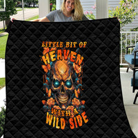Flower Skull Quilt Litte Bit Of Heaven With A Wild Side - Wonder Print Shop