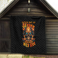 Flower Skull Quilt Litte Bit Of Heaven With A Wild Side - Wonder Print Shop