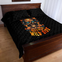 Flower Skull Quilt Bed Set Litte Bit Of Heaven With A Wild Side - Wonder Print Shop
