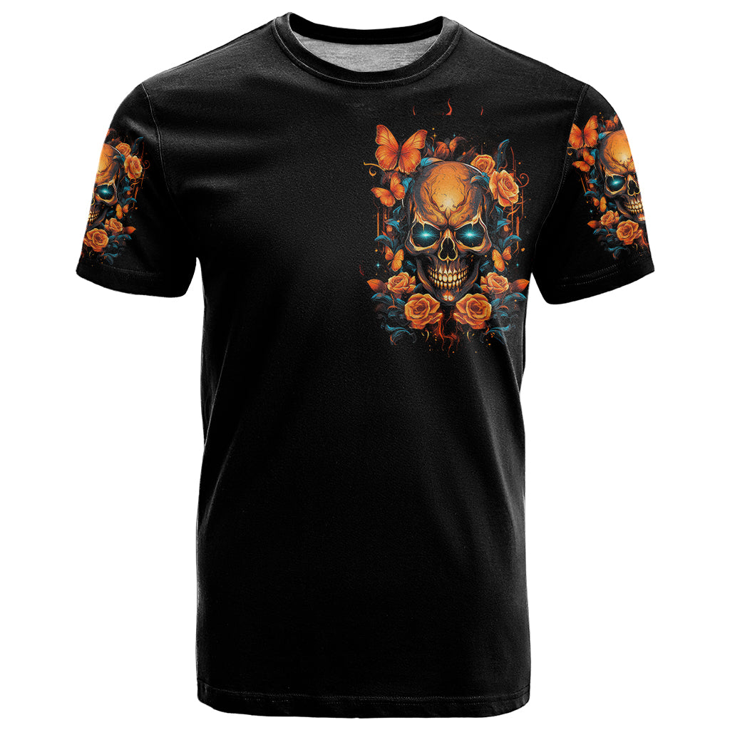 Flower Skull T Shirt Litte Bit Of Heaven With A Wild Side - Wonder Print Shop