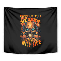 Flower Skull Tapestry Litte Bit Of Heaven With A Wild Side - Wonder Print Shop