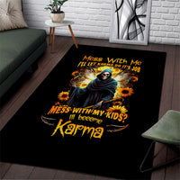 Fairy Death Skull Area Rug Mess With Me I'll Let Karma Do It's Job - Wonder Print Shop