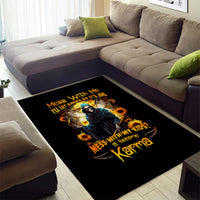 Fairy Death Skull Area Rug Mess With Me I'll Let Karma Do It's Job - Wonder Print Shop