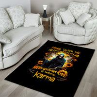 Fairy Death Skull Area Rug Mess With Me I'll Let Karma Do It's Job - Wonder Print Shop