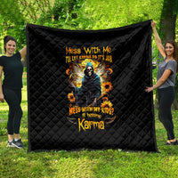Fairy Death Skull Quilt Mess With Me I'll Let Karma Do It's Job - Wonder Print Shop