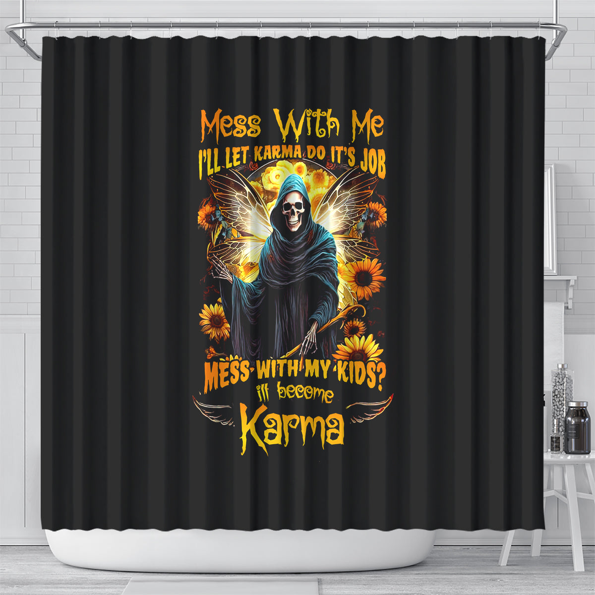 fairy-death-skull-shower-curtain-mess-with-me-ill-let-karma-do-its-job