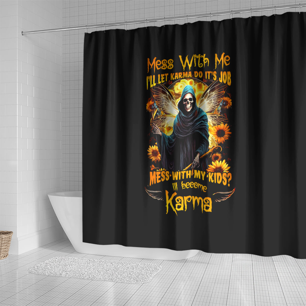 fairy-death-skull-shower-curtain-mess-with-me-ill-let-karma-do-its-job