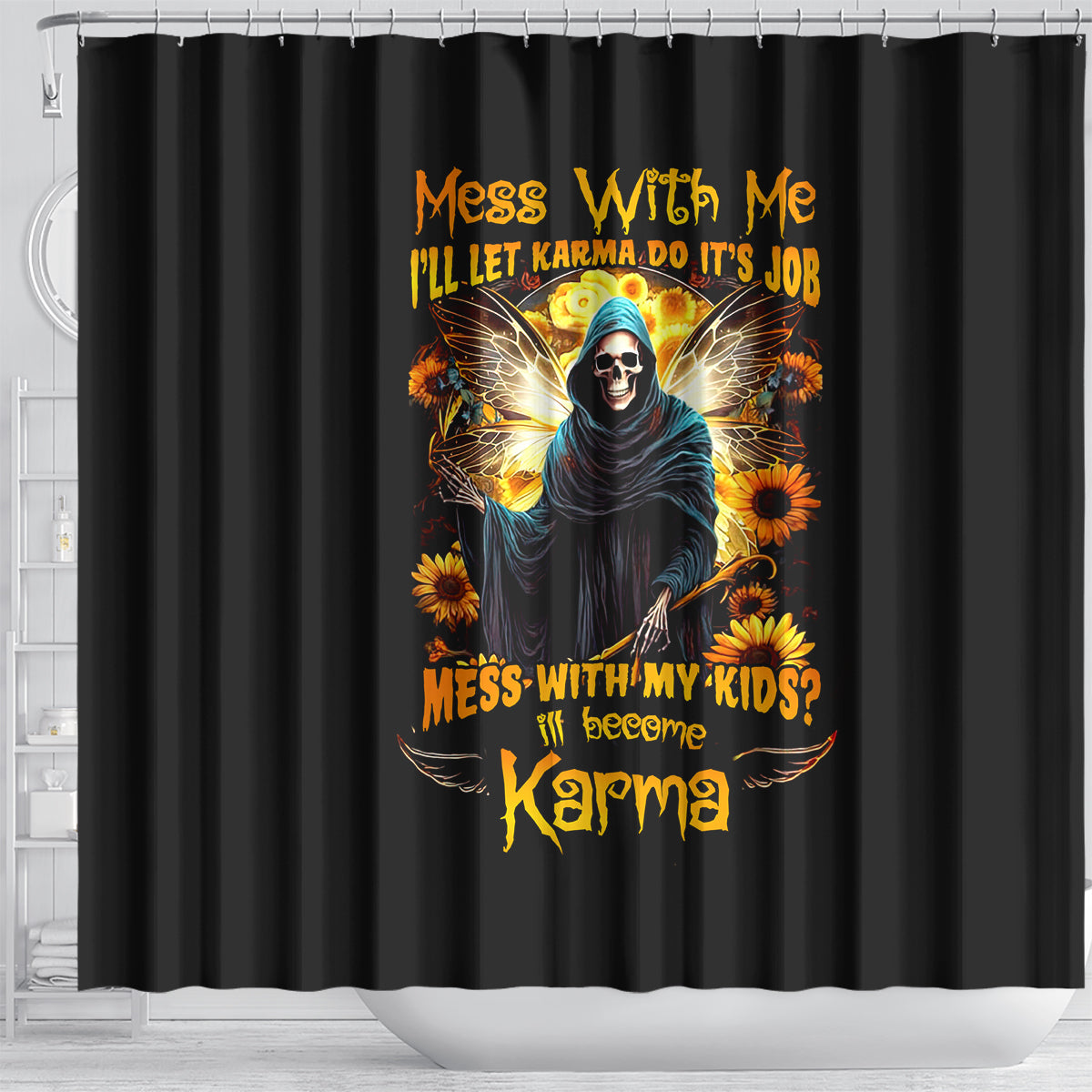 fairy-death-skull-shower-curtain-mess-with-me-ill-let-karma-do-its-job