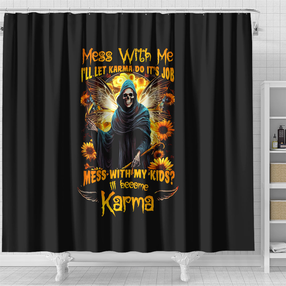 fairy-death-skull-shower-curtain-mess-with-me-ill-let-karma-do-its-job
