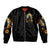 Fairy Death Skull Sleeve Zip Bomber Jacket Mess With Me I'll Let Karma Do It's Job - Wonder Print Shop