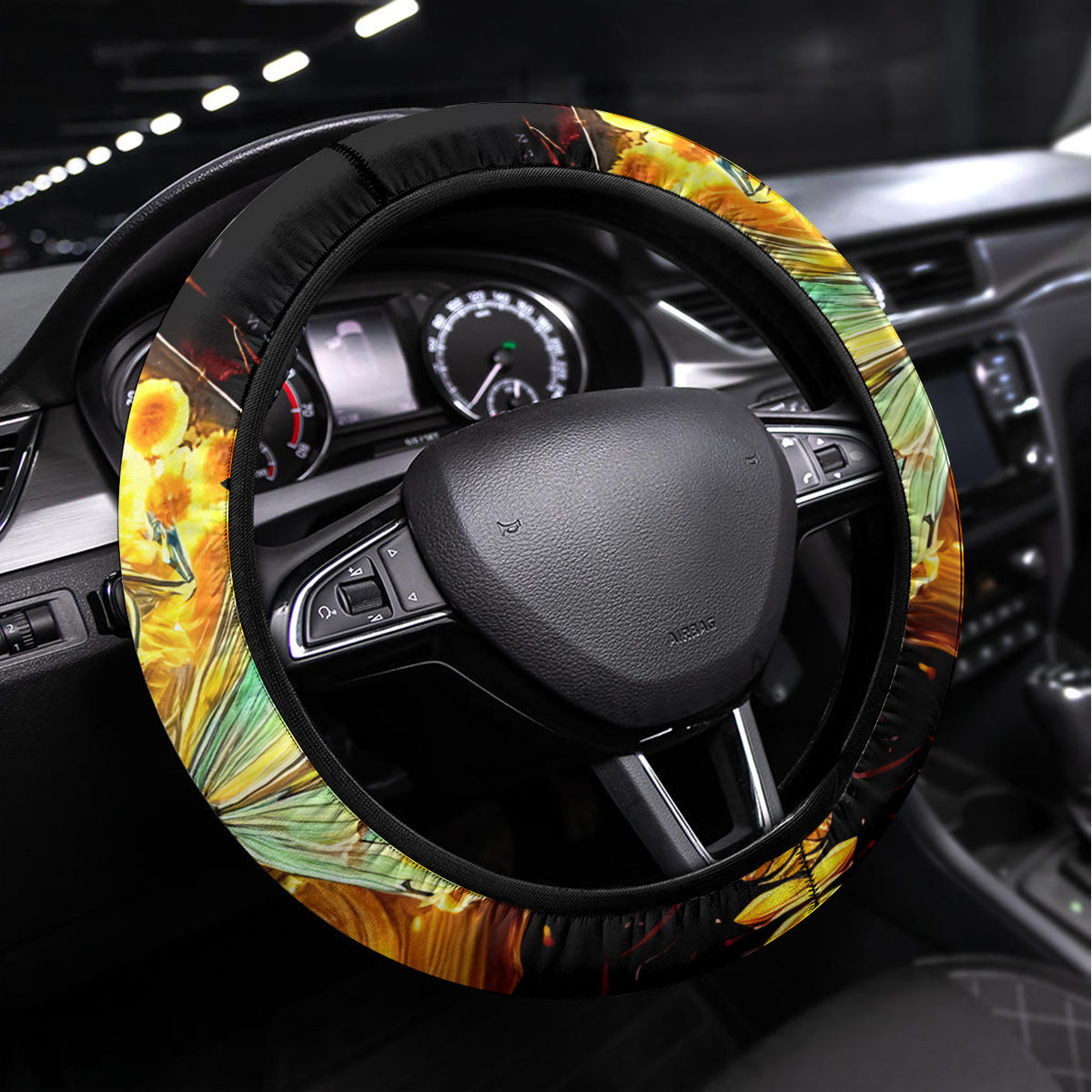 Fairy Death Skull Steering Wheel Cover Mess With Me I'll Let Karma Do It's Job - Wonder Print Shop