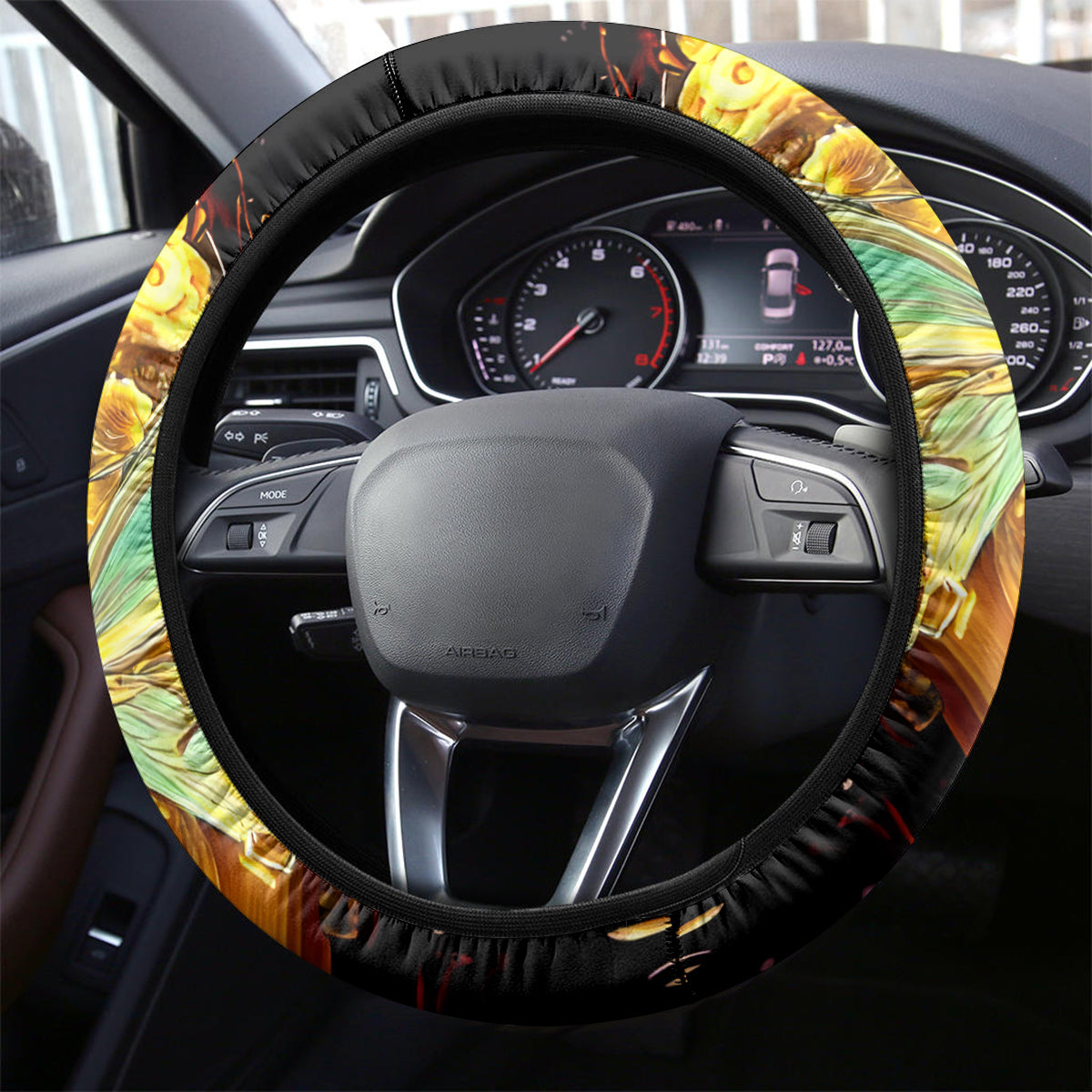Fairy Death Skull Steering Wheel Cover Mess With Me I'll Let Karma Do It's Job - Wonder Print Shop