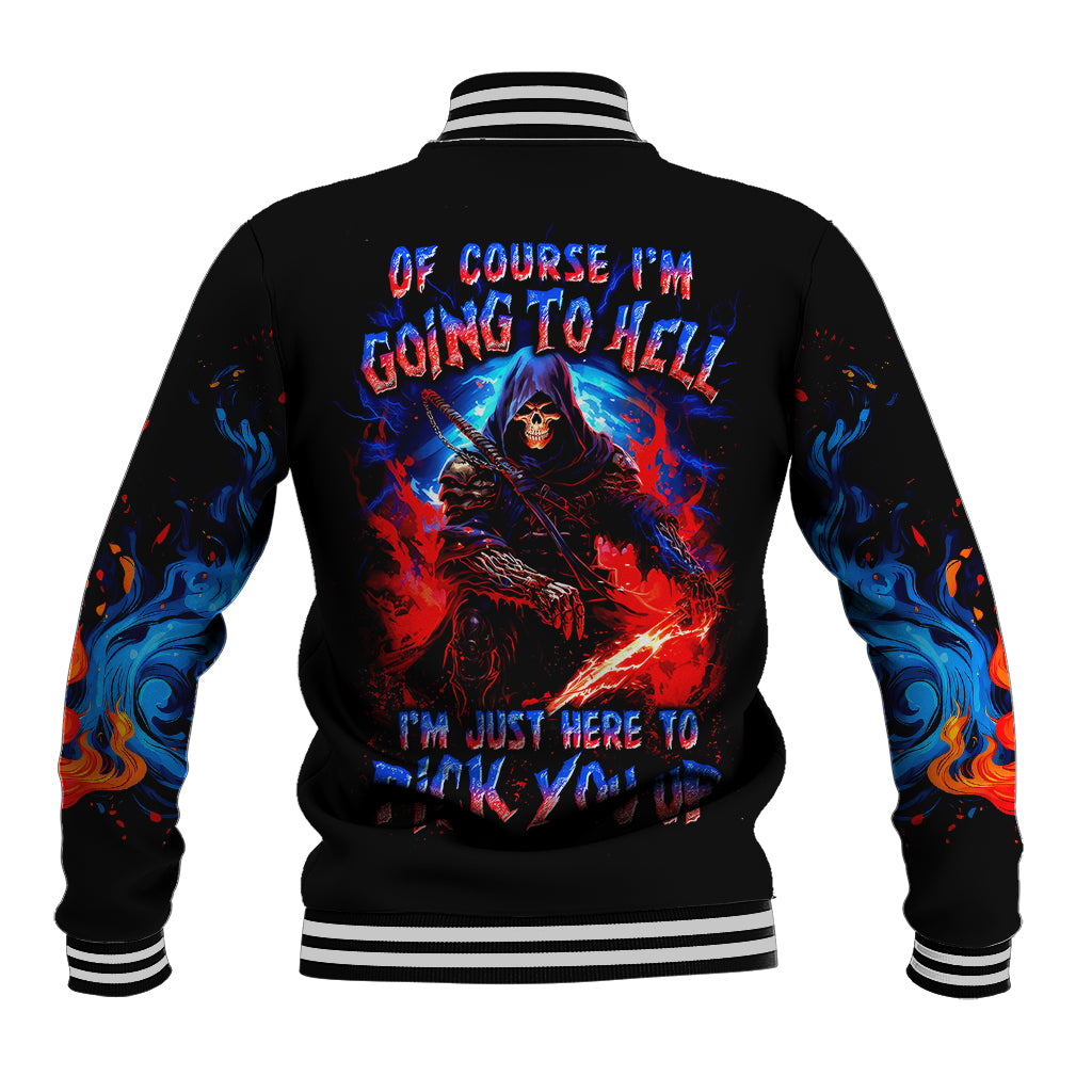 Death Skull Baseball Jacket Of Course I'm Going To Hell - Wonder Print Shop