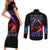 Death Skull Couples Matching Short Sleeve Bodycon Dress and Long Sleeve Button Shirts Of Course I'm Going To Hell - Wonder Print Shop