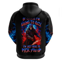 Death Skull Hoodie Of Course I'm Going To Hell - Wonder Print Shop