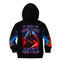 Death Skull Kid Hoodie Of Course I'm Going To Hell - Wonder Print Shop