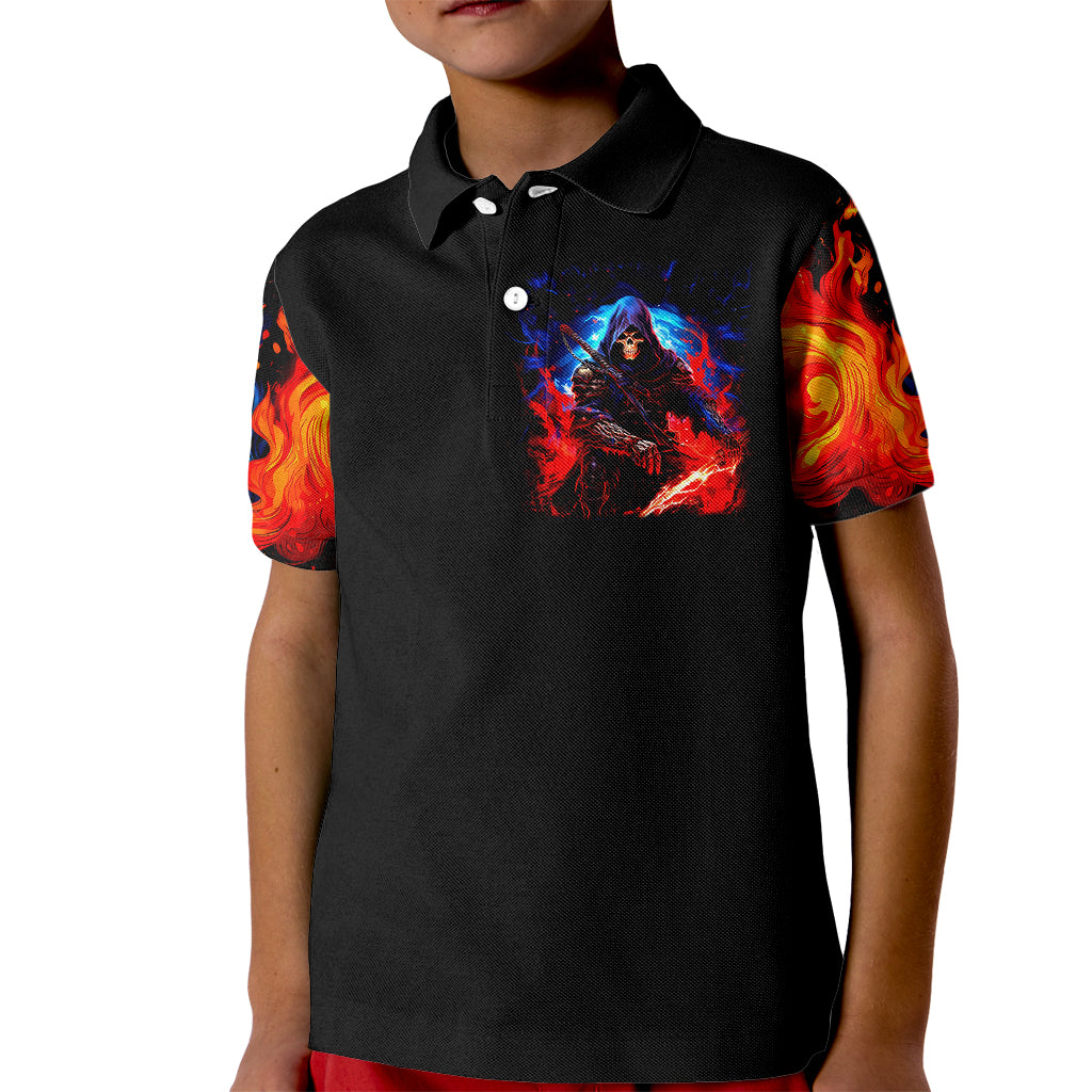 Death Skull Kid Polo Shirt Of Course I'm Going To Hell - Wonder Print Shop
