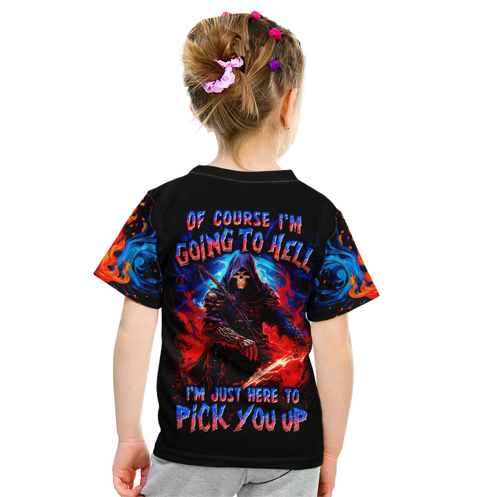 Death Skull Kid T Shirt Of Course I'm Going To Hell - Wonder Print Shop