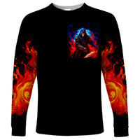 Death Skull Long Sleeve Shirt Of Course I'm Going To Hell - Wonder Print Shop
