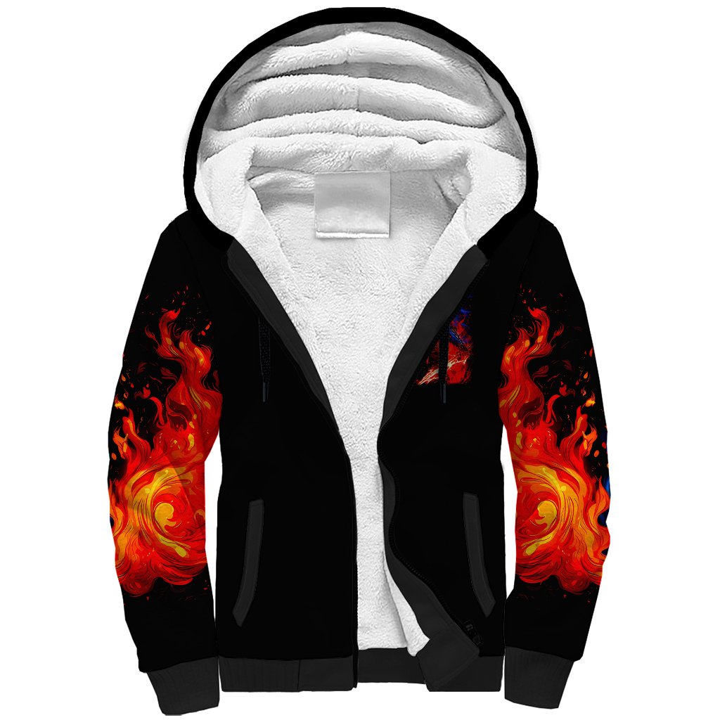 Death Skull Sherpa Hoodie Of Course I'm Going To Hell - Wonder Print Shop