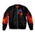 Death Skull Sleeve Zip Bomber Jacket Of Course I'm Going To Hell - Wonder Print Shop