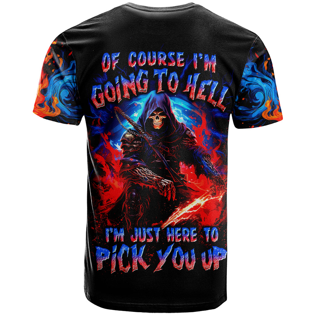 Death Skull T Shirt Of Course I'm Going To Hell - Wonder Print Shop