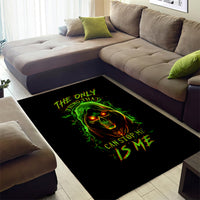Fire Death Skull Area Rug The Only Thing That Can Stop Is Me - Wonder Print Shop