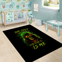 Fire Death Skull Area Rug The Only Thing That Can Stop Is Me - Wonder Print Shop