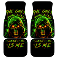 Fire Death Skull Car Mats The Only Thing That Can Stop Is Me - Wonder Print Shop