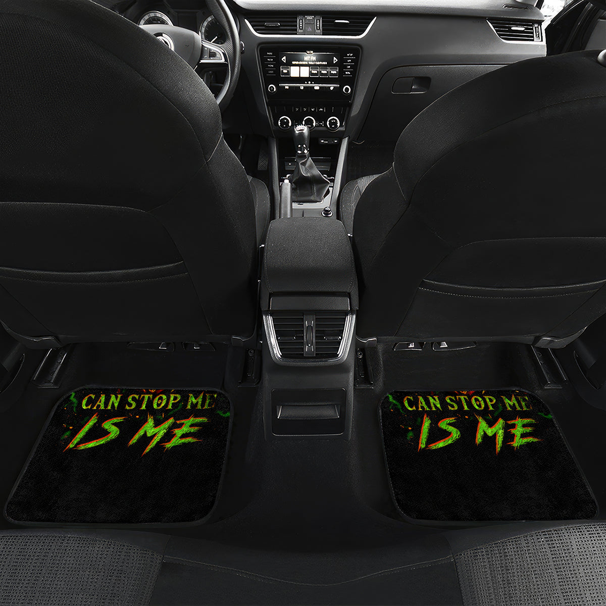 Fire Death Skull Car Mats The Only Thing That Can Stop Is Me - Wonder Print Shop