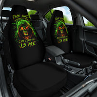 Fire Death Skull Car Seat Cover The Only Thing That Can Stop Is Me - Wonder Print Shop