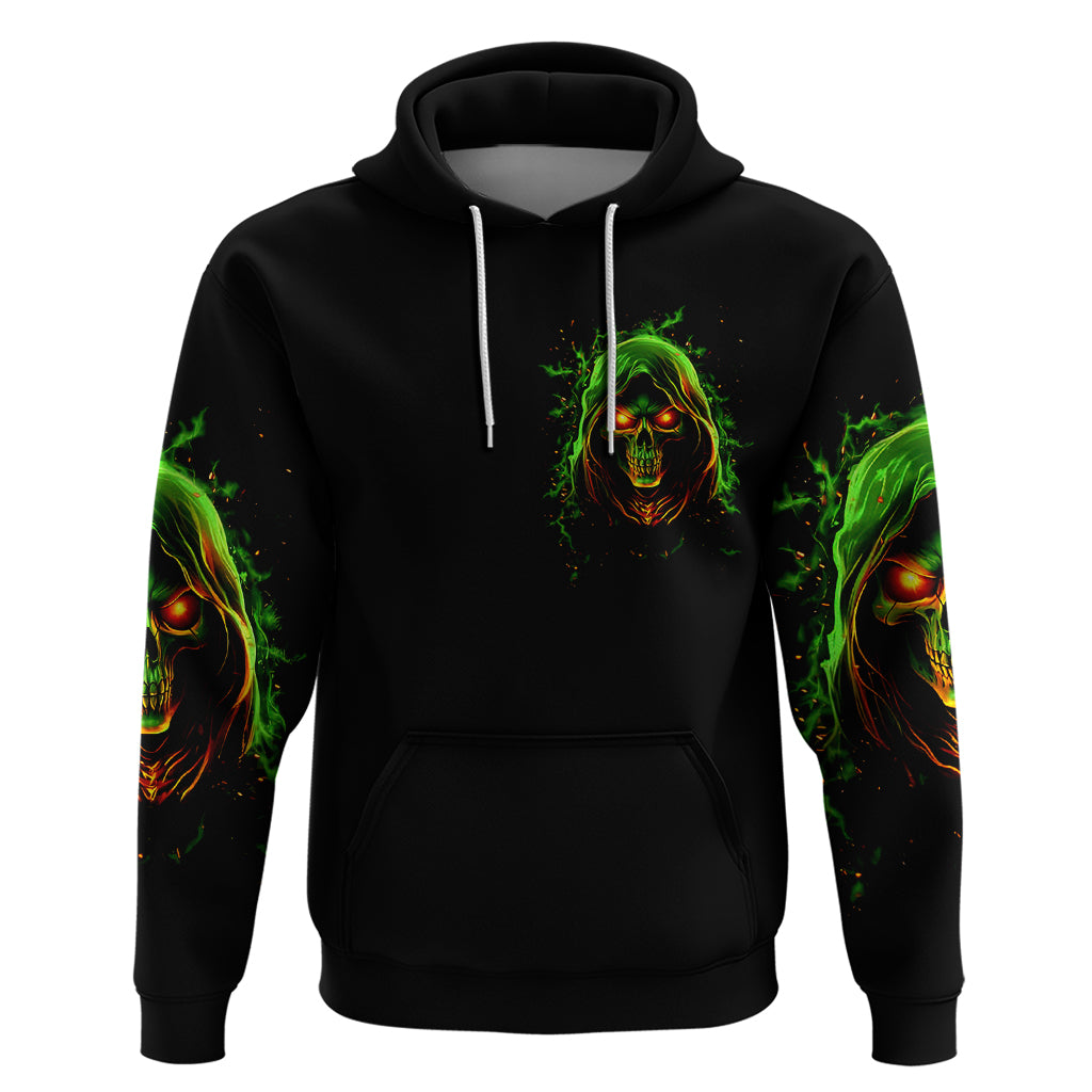 Fire Death Skull Hoodie The Only Thing That Can Stop Is Me - Wonder Print Shop