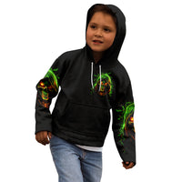 Fire Death Skull Kid Hoodie The Only Thing That Can Stop Is Me - Wonder Print Shop