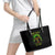 Fire Death Skull Leather Tote Bag The Only Thing That Can Stop Is Me - Wonder Print Shop