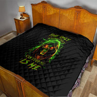 Fire Death Skull Quilt The Only Thing That Can Stop Is Me - Wonder Print Shop