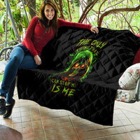 Fire Death Skull Quilt The Only Thing That Can Stop Is Me - Wonder Print Shop