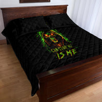 Fire Death Skull Quilt Bed Set The Only Thing That Can Stop Is Me - Wonder Print Shop