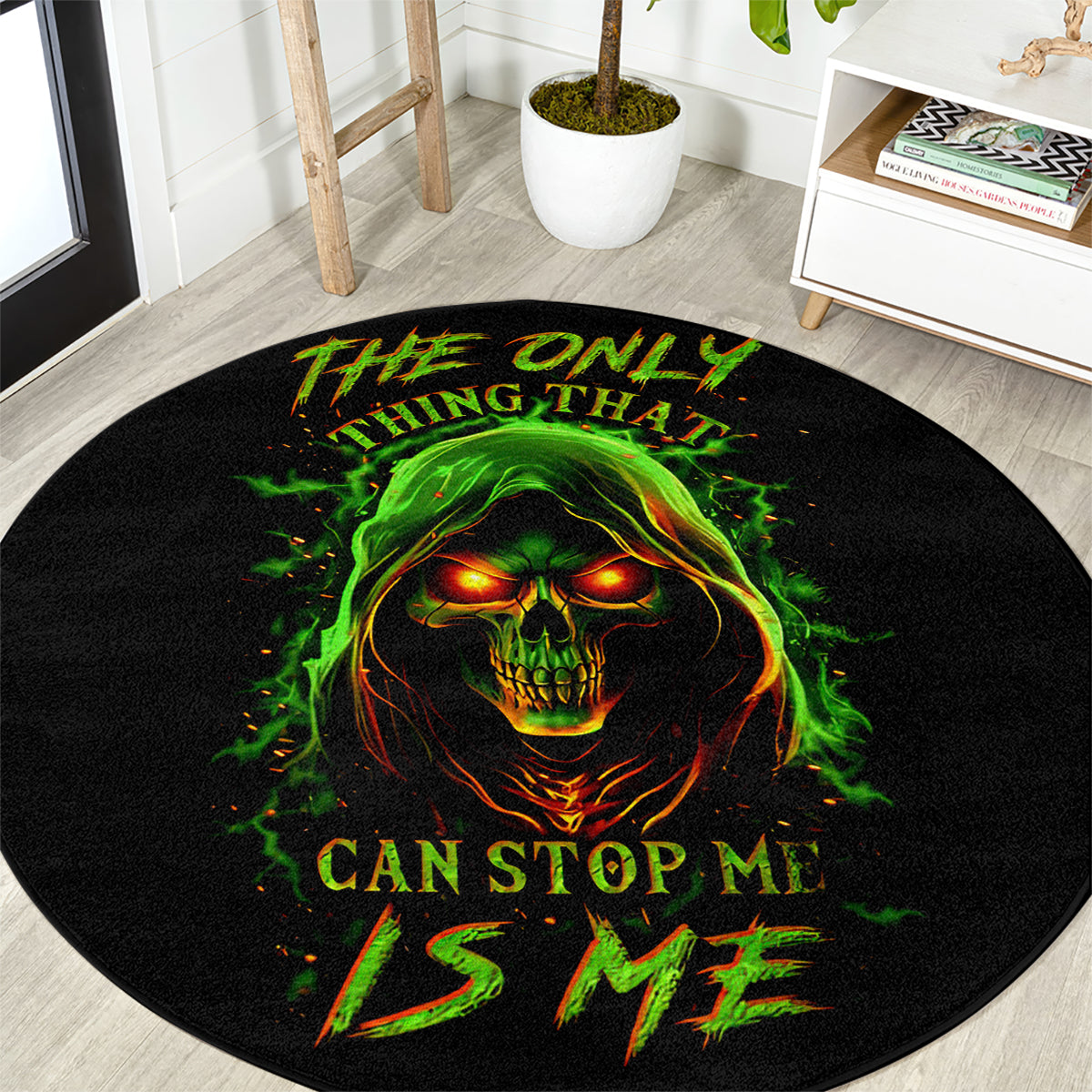 fire-death-skull-round-carpet-the-only-thing-that-can-stop-is-me